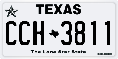 TX license plate CCH3811