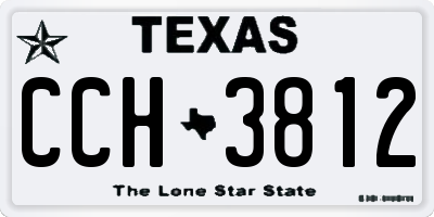 TX license plate CCH3812