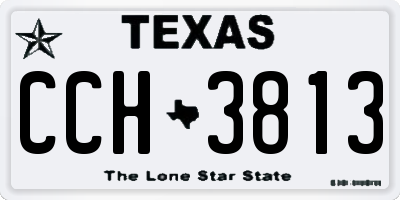 TX license plate CCH3813