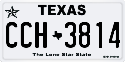 TX license plate CCH3814