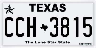 TX license plate CCH3815
