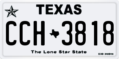 TX license plate CCH3818