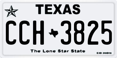 TX license plate CCH3825
