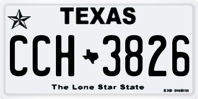 TX license plate CCH3826