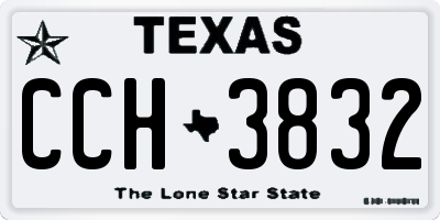 TX license plate CCH3832