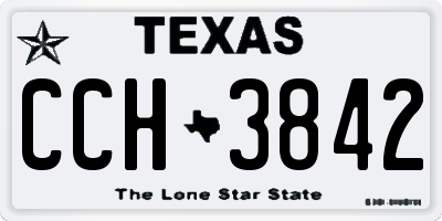 TX license plate CCH3842