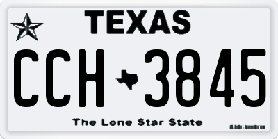 TX license plate CCH3845