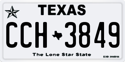 TX license plate CCH3849