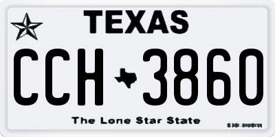 TX license plate CCH3860