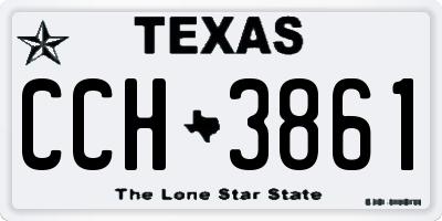 TX license plate CCH3861