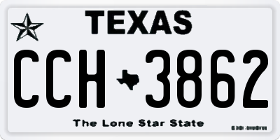 TX license plate CCH3862