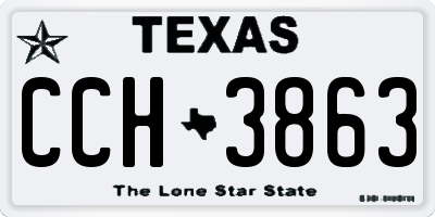 TX license plate CCH3863