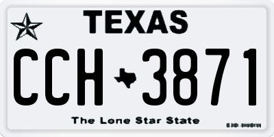 TX license plate CCH3871