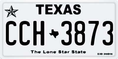 TX license plate CCH3873