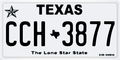TX license plate CCH3877