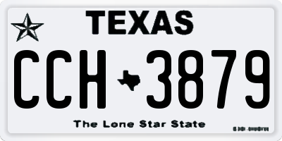 TX license plate CCH3879