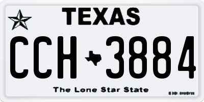 TX license plate CCH3884