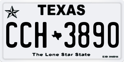 TX license plate CCH3890