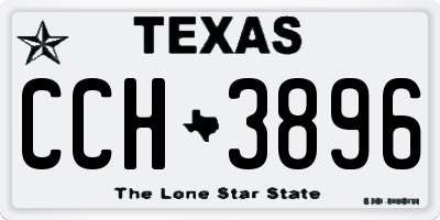 TX license plate CCH3896