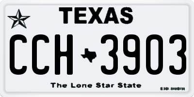 TX license plate CCH3903