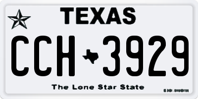 TX license plate CCH3929