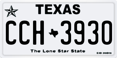 TX license plate CCH3930