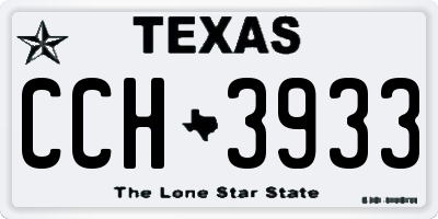TX license plate CCH3933