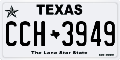 TX license plate CCH3949