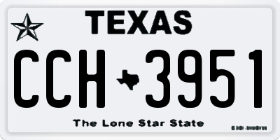 TX license plate CCH3951