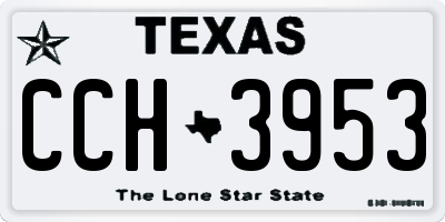 TX license plate CCH3953