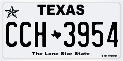 TX license plate CCH3954