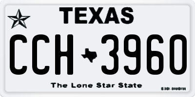 TX license plate CCH3960