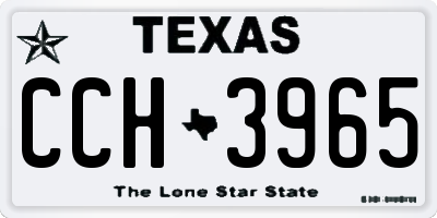 TX license plate CCH3965