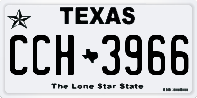 TX license plate CCH3966
