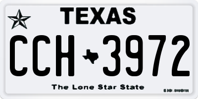 TX license plate CCH3972
