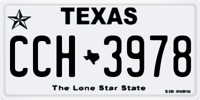TX license plate CCH3978