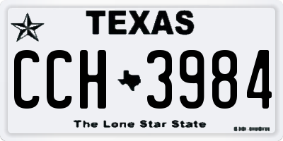 TX license plate CCH3984