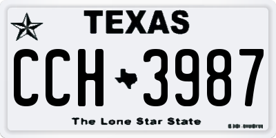 TX license plate CCH3987