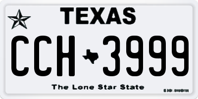 TX license plate CCH3999