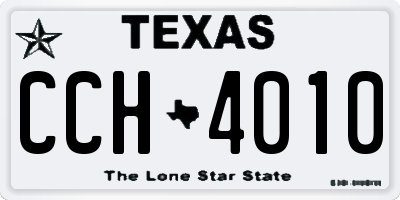 TX license plate CCH4010