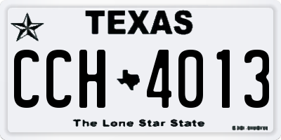 TX license plate CCH4013