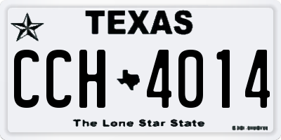 TX license plate CCH4014