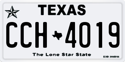 TX license plate CCH4019