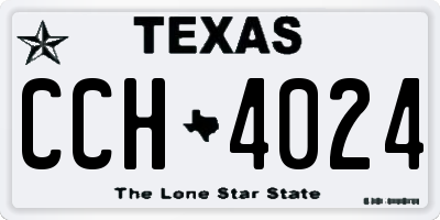 TX license plate CCH4024