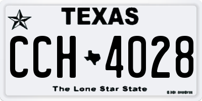 TX license plate CCH4028