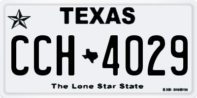 TX license plate CCH4029