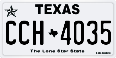 TX license plate CCH4035