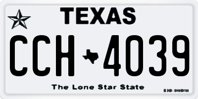TX license plate CCH4039