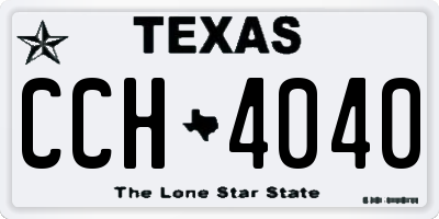 TX license plate CCH4040