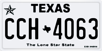 TX license plate CCH4063